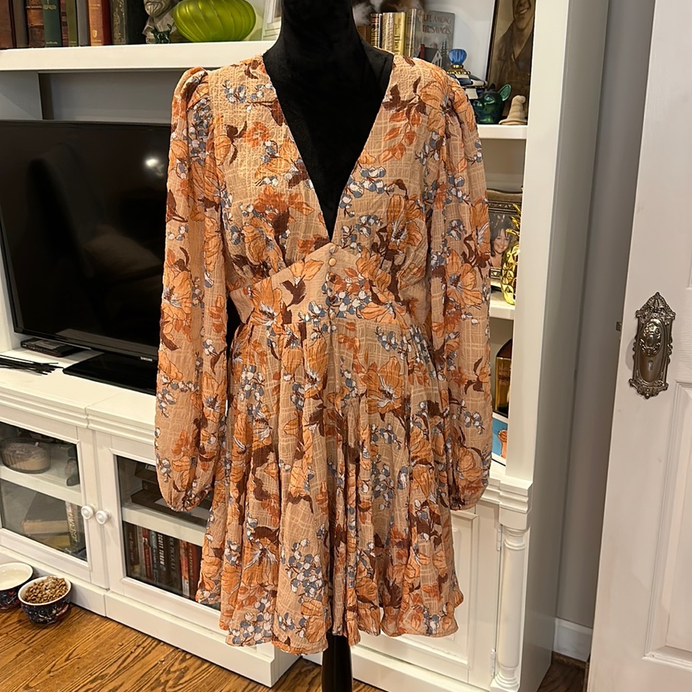 Perfectly Priscilla floral flutter mini dress size XL